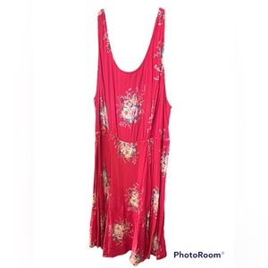 Flowered Tank Dress, Cut-Out Tie Back